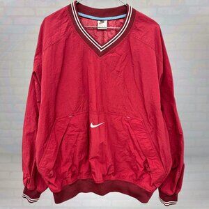 Vintage 90s Nike Red Oversized Windbreaker Jacket Size Medium (Fits XL)